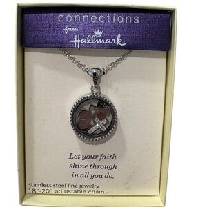Connections from Hallmark Faith Floating Locket Necklace Shaker Pendant …